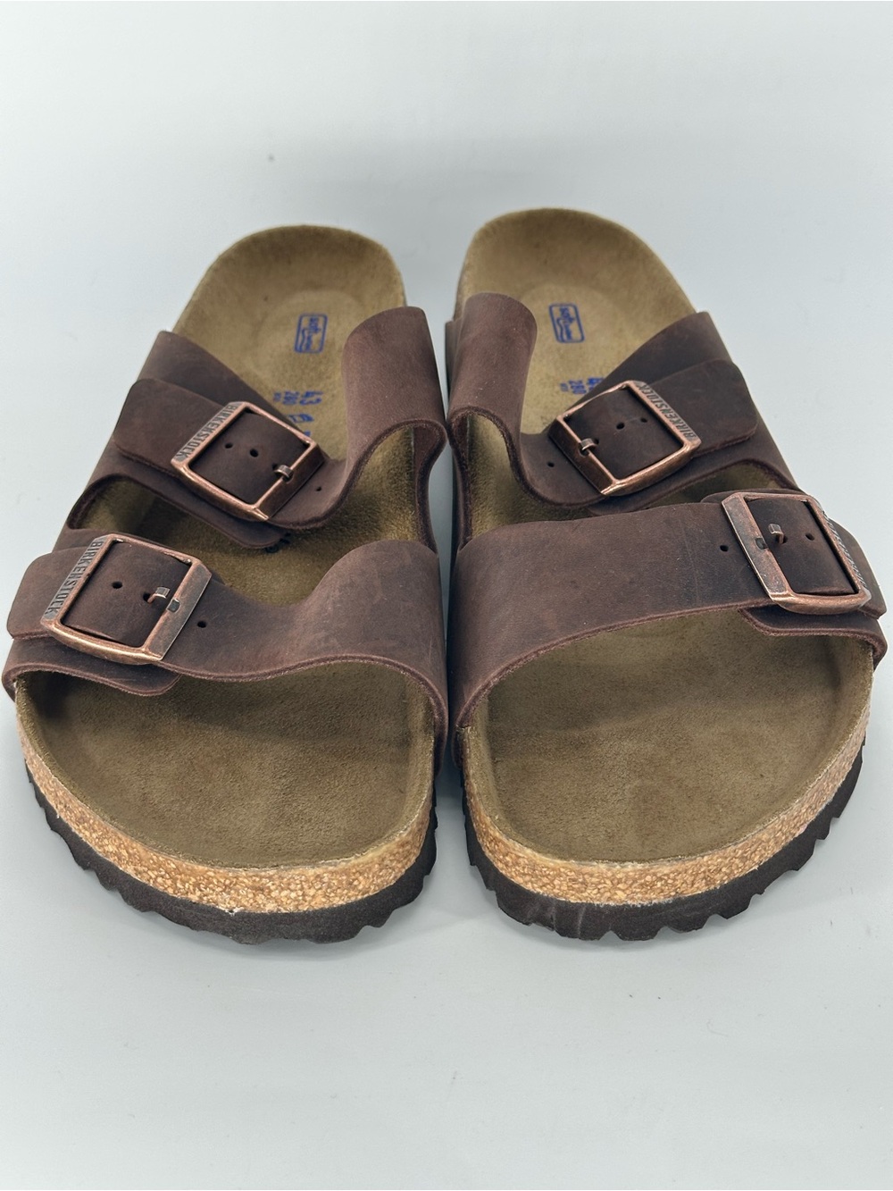 Birkenstock Arizona Soft Footbed Brown Leather Sandals Men’s 10 EU 43